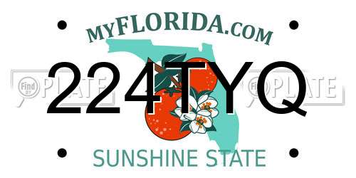 224TYQ Florida License Plate