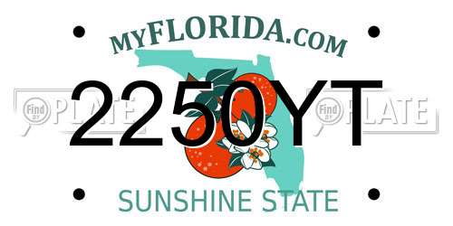 2250YT Florida License Plate