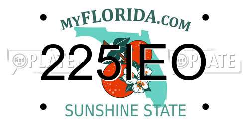 225IEO Florida License Plate