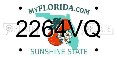 2264VQ Florida License Plate
