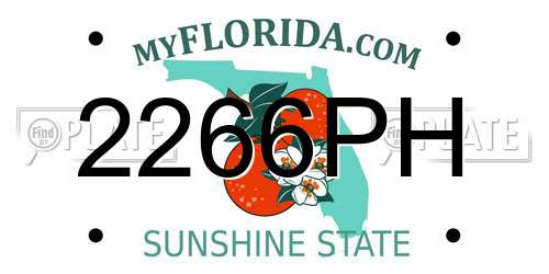 2266PH Florida License Plate