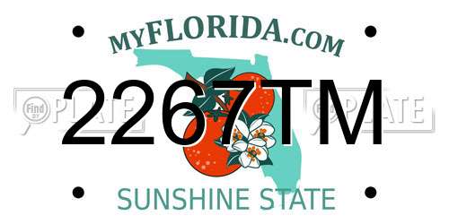 2267TM Florida License Plate
