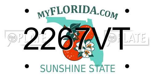 2267VT Florida License Plate