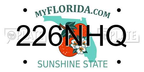 226NHQ Florida License Plate