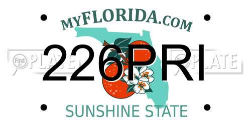 226PRI Florida License Plate