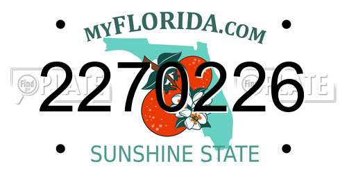 2270226 Florida License Plate
