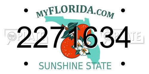 2271634 Florida License Plate