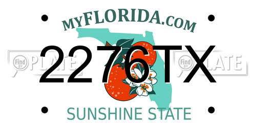 2276TX Florida License Plate