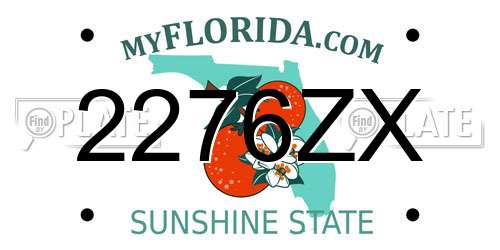 2276ZX Florida License Plate