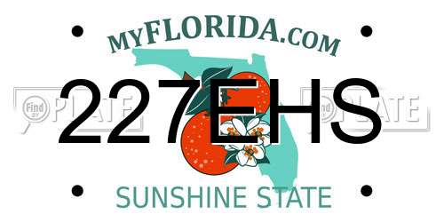 227EHS Florida License Plate