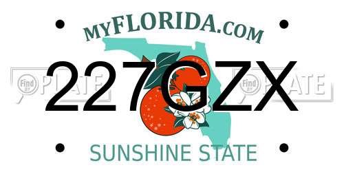 227GZX Florida License Plate