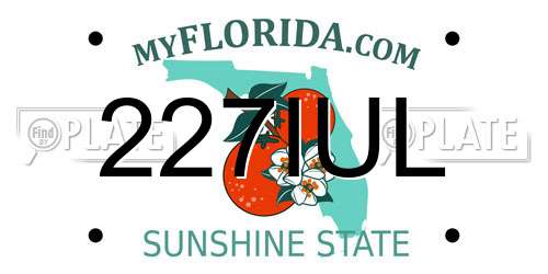 227IUL Florida License Plate