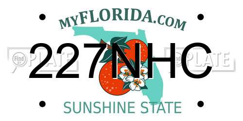 227NHC Florida License Plate
