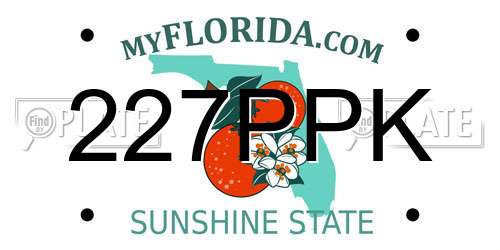 227PPK Florida License Plate