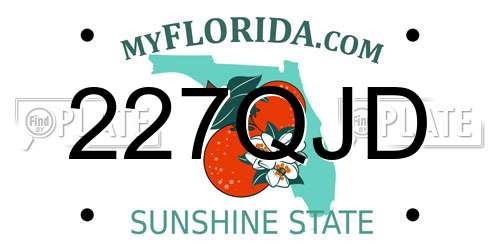 227QJD Florida License Plate