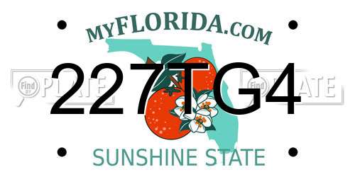227TG4 Florida License Plate
