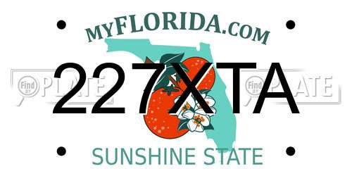 227XTA Florida License Plate