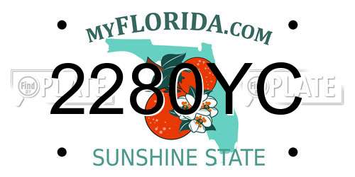 2280YC Florida License Plate