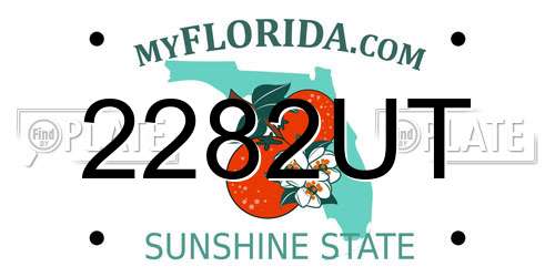 2282UT Florida License Plate