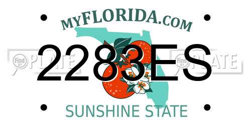2283ES Florida License Plate