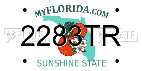 2283TR Florida License Plate