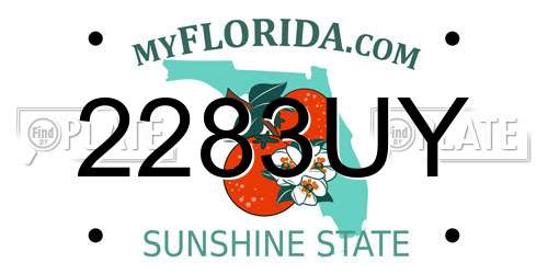2283UY Florida License Plate