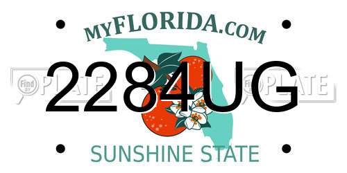 2284UG Florida License Plate