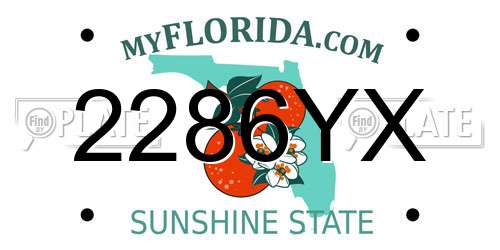 2286YX Florida License Plate