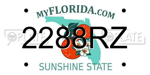 2288RZ Florida License Plate
