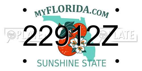 22912Z Florida License Plate