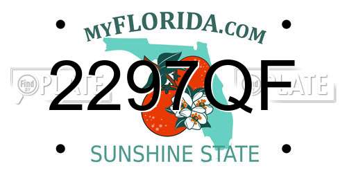 2297QF Florida License Plate