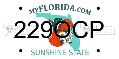 229OCP Florida License Plate