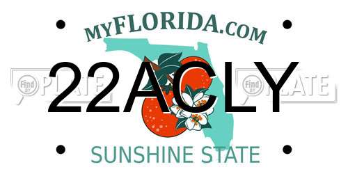 22ACLY Florida License Plate