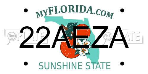 22AEZA Florida License Plate