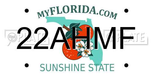 22AHMF Florida License Plate
