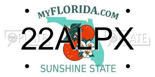 22ALPX Florida License Plate
