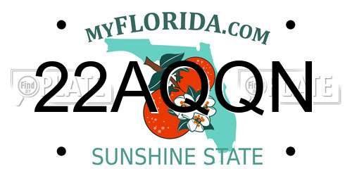 22AQQN Florida License Plate