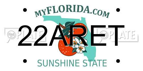 22ARET Florida License Plate