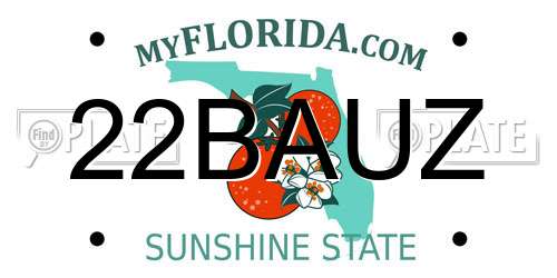 22BAUZ Florida License Plate