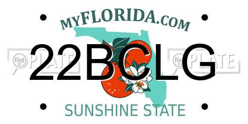 22BCLG Florida License Plate