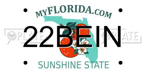 22BEIN Florida License Plate