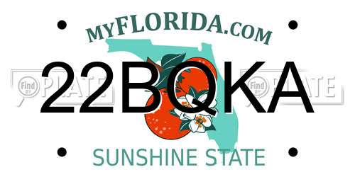 22BQKA Florida License Plate