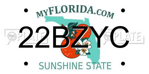 22BZYC Florida License Plate