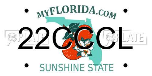 22CCCL Florida License Plate