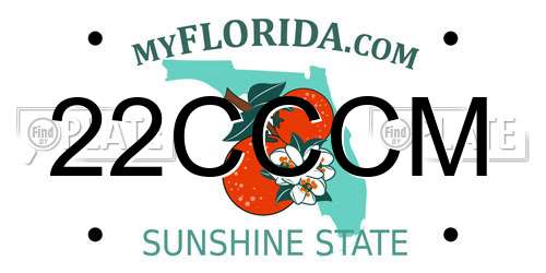 22CCCM Florida License Plate