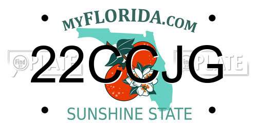 22CCJG Florida License Plate
