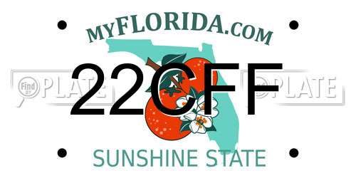 22CFF Florida License Plate
