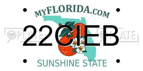 22CIEB Florida License Plate