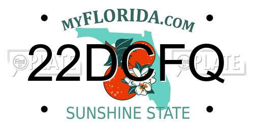 22DCFQ Florida License Plate
