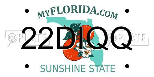 22DIQQ Florida License Plate